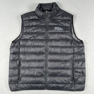 Eddie Bauer Down 650 Vest Men's XL Black Puffer Full Zip‎ Insulated Cirruslite